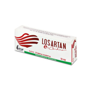 Losartán 50 mg Ecar – Caja x 30 tabletas | Antihipertensivo de confianza