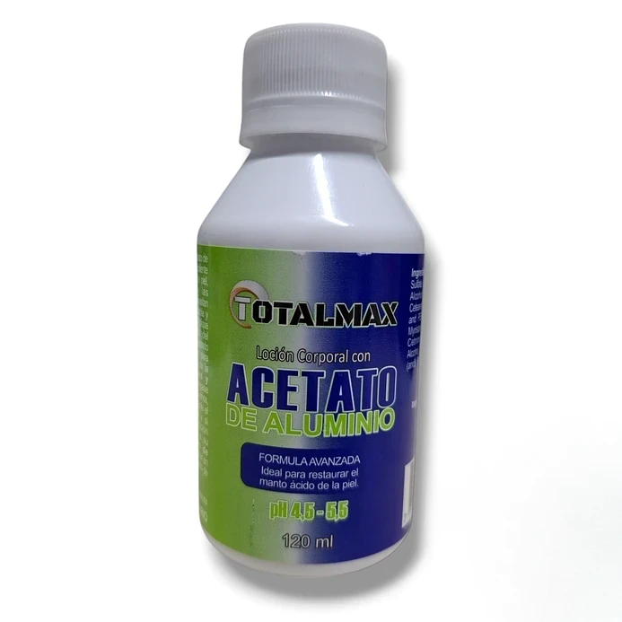 Acetato de Aluminio Loción 120 mL | TotalMax – Astringente & Antiséptico Tópico
