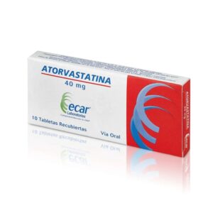 Atorvastatina Ecar 40 mg caja 10 tabletas