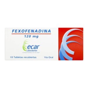 Fexofenadina Ecar 120 mg caja 10 tabletas