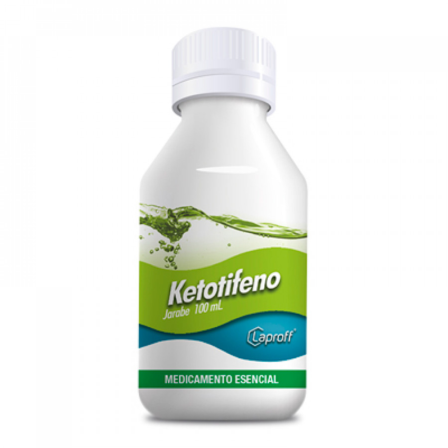 Ketotifeno Laproff jarabe 1 mg/5 mL frasco 100 mL antihistamínico