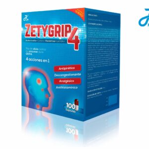 Zetygrip 4 Caja x 100 Cápsulas Ruecam | Alivio de gripe, tos y congestión