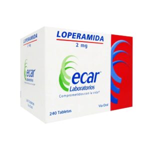 Loperamida 2 mg Caja x 240 tabletas Ecar | Tratamiento para la diarrea aguda y crónica