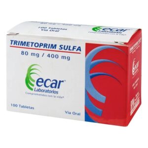 Trimetoprim Sulfa 80/400 mg Caja x 100 tabletas Ecar | Antibacteriano eficaz