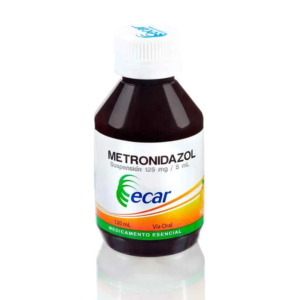 Metronidazol 125 mg 5ml suspensión 120 ml Ecar medicamento antiparasitario