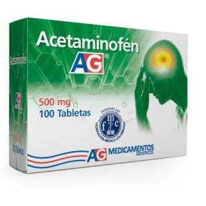 Acetaminofén 500 mg Caja x 100 tabletas AG | Analgésico y antipirético