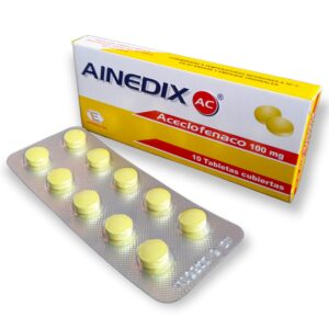 Ainedix AC 100 mg Caja x 10 tabletas Labquifar | Analgésico y antiinflamatorio