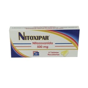 Nitoxipar 500 mg — Caja x 6 tabletas (Nitazoxanida) | Antiparasitario y antiprotozoario