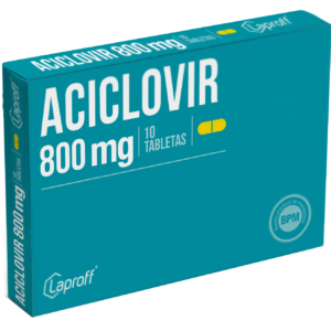Aciclovir 800 mg — Caja x 10 tabletas Laproff | Antiviral para herpes