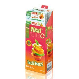 VICAL Vitamina C 500 mg — Caja x 144 tabletas masticables Tutti Frutti | Ecar