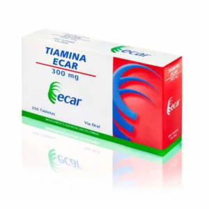 Tiamina 300 mg Ecar — 250 tabletas | Vitamina B1 Colombia