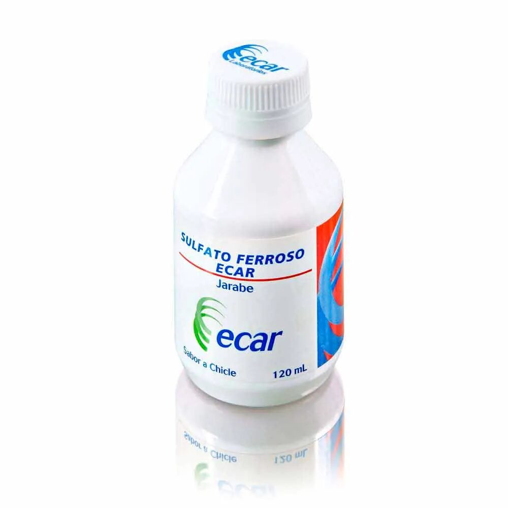 Sulfato Ferroso Jarabe — Frasco x 120 mL Ecar | Hierro líquida para anemia