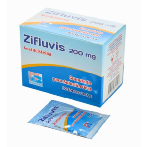 ZIFLUVIS 200 mg Bioquifar Caja x 30 sobres – Mucolítico y Expectorante