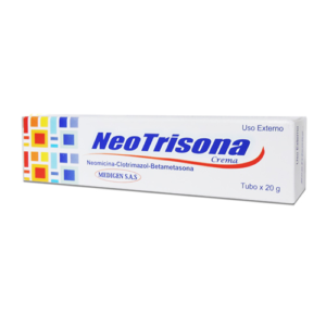 Neotrisona Crema Tópica – Tubo x 20 g | Medigen (Neomicina + Clotrimazol + Betametasona)
