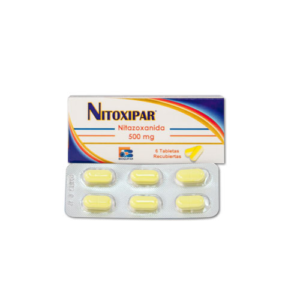 Nitoxipar 500 mg Caja x 6 Tabs – Nitazoxanida | Tratamiento infecciones intestinales
