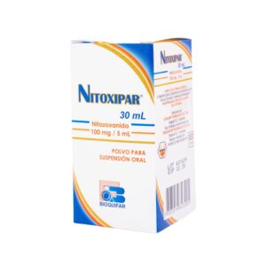 Nitoxipar 100 mg/5 mL Frasco 30 mL – Nitazoxanida Suspensión Oral | Bioquifar