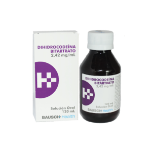 Jarabe analgésico Dihidrocodeína Bitartrato 120 ml – Humax | Alivio eficaz del dolor moderado