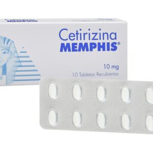Cetirizina 10 mg — Caja x 10 Tabletas Memphis | Antialérgico de acción prolongada