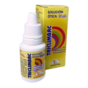TRICLIMBAC — Gotas óticas 10 mL | Lidocaína + Ciprofloxacino + Betametasona — Labquifar